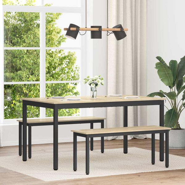 vidaXL Spisebord METALL