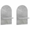 vidaXL Vegghylle 2 stk. Betonggr&aring; 23 x 13.5 x 37.5 cm Konstruert tre