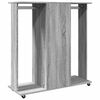 vidaXL Garderobe med hjul grå sonoma 102x38x110 cm konstruert tre
