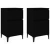 vidaXL Nattbord 2 stk svart 40x35x70 cm
