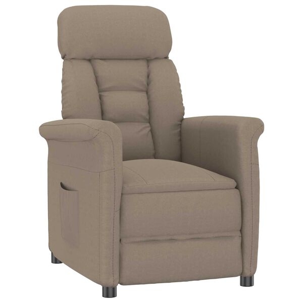 vidaXL Recliner stol Taupe Gråbrun 70,5 x 96,5 x 95 cm Polyester