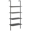 vidaXL Stigehyller 4 etasjer svart 64x35x152,5 cm