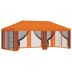 vidaXL Teltduk med sidevegger Oransje 600,5 x 300,5 cm Polyester