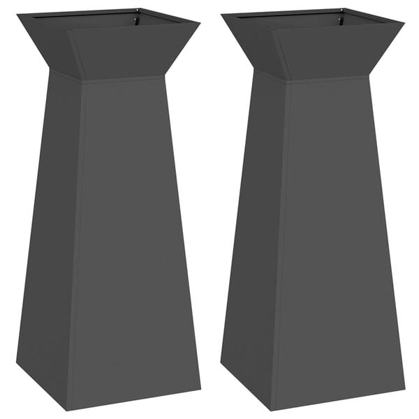 vidaXL S&oslash;yleplanter 2 pcs Svart 40 x 40 x 100 cm