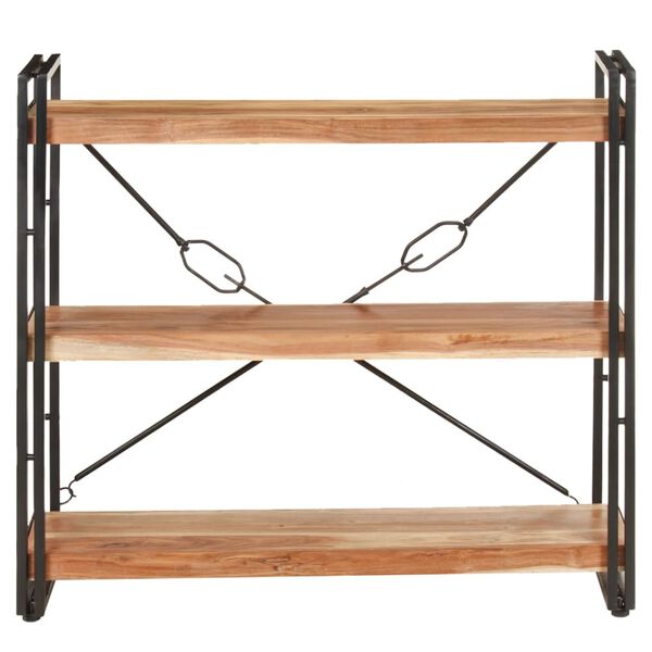 vidaXL Bokhylle 3 etasjer 90x30x80 cm heltre akasie