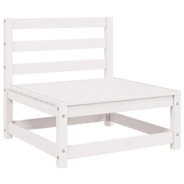 vidaXL Hagesofagruppe 3 deler hvit heltre furu