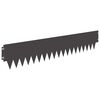 vidaXL Gjerdekant 10 pcs 103 x 20 cm metall Svart