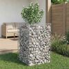 vidaXL Gabion hevet seng s&oslash;lv 50 x 50 x 80 cm Galvanisert St&aring;l