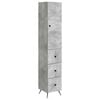 vidaXL Skapsett 2 stk. 34,5 x 34,5 x 90 cm Konstruert tre Betonggr&aring;