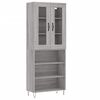 vidaXL Highboard gr&aring; sonoma 69,5x34x180 cm konstruert tre