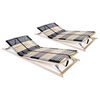 vidaXL Spilebaser 2 stk med 42 lameller 7 soner 70x200 cm