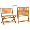 vidaXL Sammenleggbar hagebenk Brun 80 x 42 x 85 cm heltre akasie