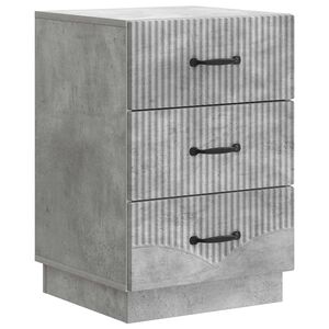 vidaXL Nattbordskap Betonggr&aring; 43 x 41 x 63,5 cm Konstruert tre