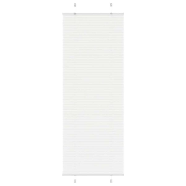 vidaXL pliss&eacute;gardin Hvit 75x200 cm Stoff Bredde 74,4 cm Polyester