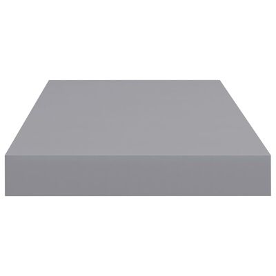 vidaXL Flytende vegghylle grå 50x23x3,8 cm MDF