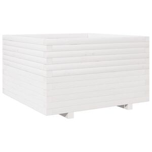 vidaXL Plantekasse hvit 80x80x49,5 cm heltre furu