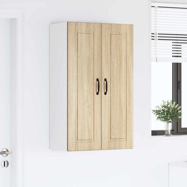 vidaXL Kj&oslash;kkenskap med d&oslash;r Sonoma eik 60 x 31 x 100 cm Konstruert tre