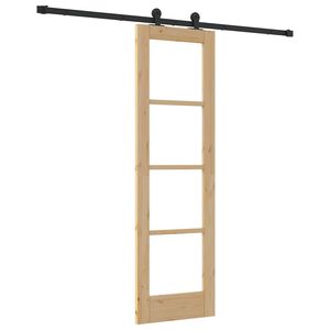 vidaXL Skyved&oslash;r ORKDAL 61 x 198,5 cm Massivt furutre og glass