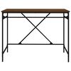 vidaXL Skrivebord brun eik 100x50x75 cm konstruert tre og jern