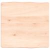 vidaXL Bordplate 40x40x(2-6) cm ubehandlet heltre eik naturlig kant
