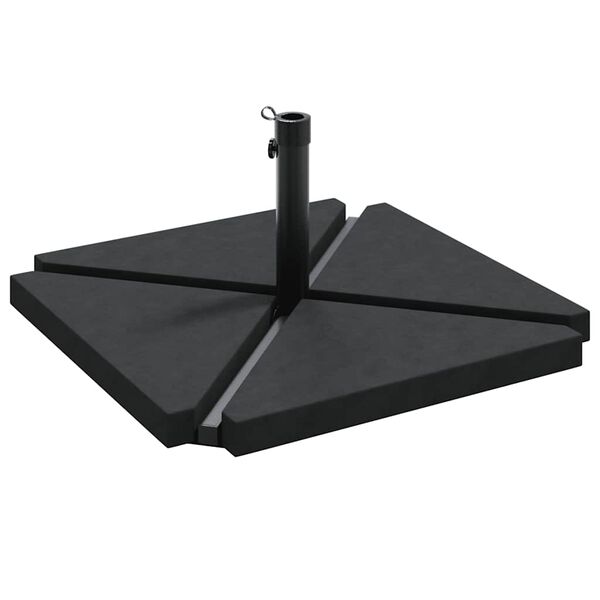 vidaXL 5 deler hageparasoll basesett granitt og st&aring;l