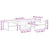 vidaXL Tre skap med skuff Betonggr&aring; 150 x 39 x 30 cm Konstruert tre