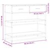 vidaXL Konsollbord sonoma eik 90x35x80 cm konstruert tre