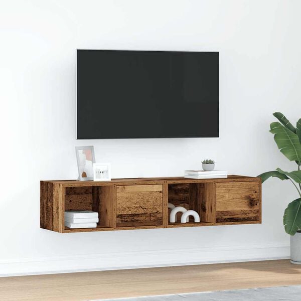 vidaXL TV-benker 2 stk gammelt tre 60x31x25,5 cm konstruert tre