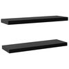 vidaXL Vegghyller 2 stk svart 100x20x3,8 cm