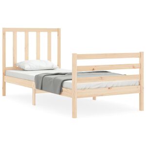 vidaXL Sengeramme med hodegavl single heltre