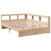 vidaXL Seng med bokhylle uten madrass 160x200 cm heltre furu
