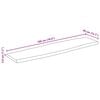 vidaXL Bordplate 180x40x3,8 cm naturlig kant heltre mango