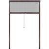 Rullende insektnetting for vinduer 120 x 170 cm brun