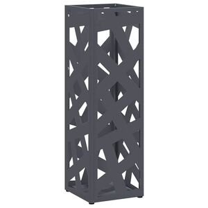 vidaXL Regn paraplystativ Antrasitt 15,5 x 15,5 x 49 cm St&aring;l