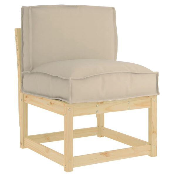 vidaXL Pallepute for ryggstøtte Gråbrun 50 x 40 x 12 cm Oxford-stoff