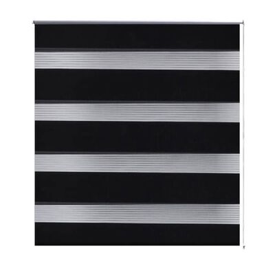 Rullegardin zebramønster svart 140 x 175 cm