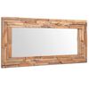 vidaXL Dekorativt speil teak 120x60 cm rektangul&aelig;rt