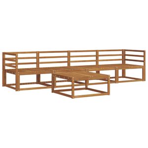vidaXL Utend&oslash;rs sofa-sett 5 pcs Naturlig Solid akasietre