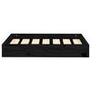 vidaXL Hundeseng svart 61,5x49x9 cm heltre furu