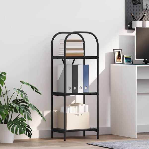 vidaXL Bokhylle Svart Eik 40 x 30 x 109 cm Konstruert tre