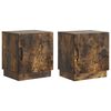 vidaXL Nattbord 2 pcs R&oslash;kt Eik 43 x 34,5 x 47 cm Konstruert tre