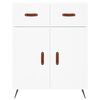 vidaXL Highboard hvit 69,5x34x180 cm konstruert tre