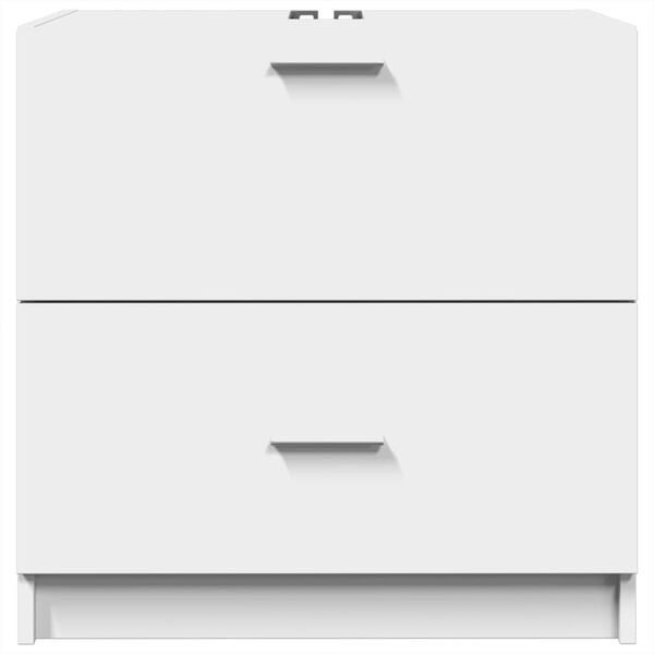 vidaXL Servantskap hvit 59x37x59 cm konstruert tre