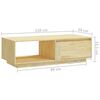 vidaXL Salongbord 110x50x33,5 cm heltre furu