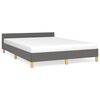 vidaXL Sengeramme uten madrass m&oslash;rkegr&aring; 180x200cm Super King stoff