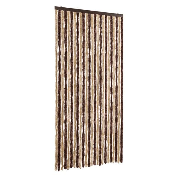 vidaXL Fluegardin beige og lysebrun 100x200 cm chenille