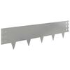vidaXL Gjerdekant 10 pcs 100 x 25 cm St&aring;l S&oslash;lv