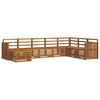 vidaXL Sofasett 8 pcs Naturlig Solid akasietre