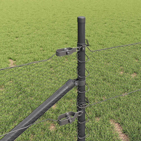 vidaXL Gjerdep&aring;le Gr&aring; 10 x 0,8 m (13 mm mesh) St&aring;l og PVC