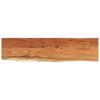 vidaXL Vegghylle 160x40x2,5 cm rektangul&aelig;r heltre akasie naturlig kant